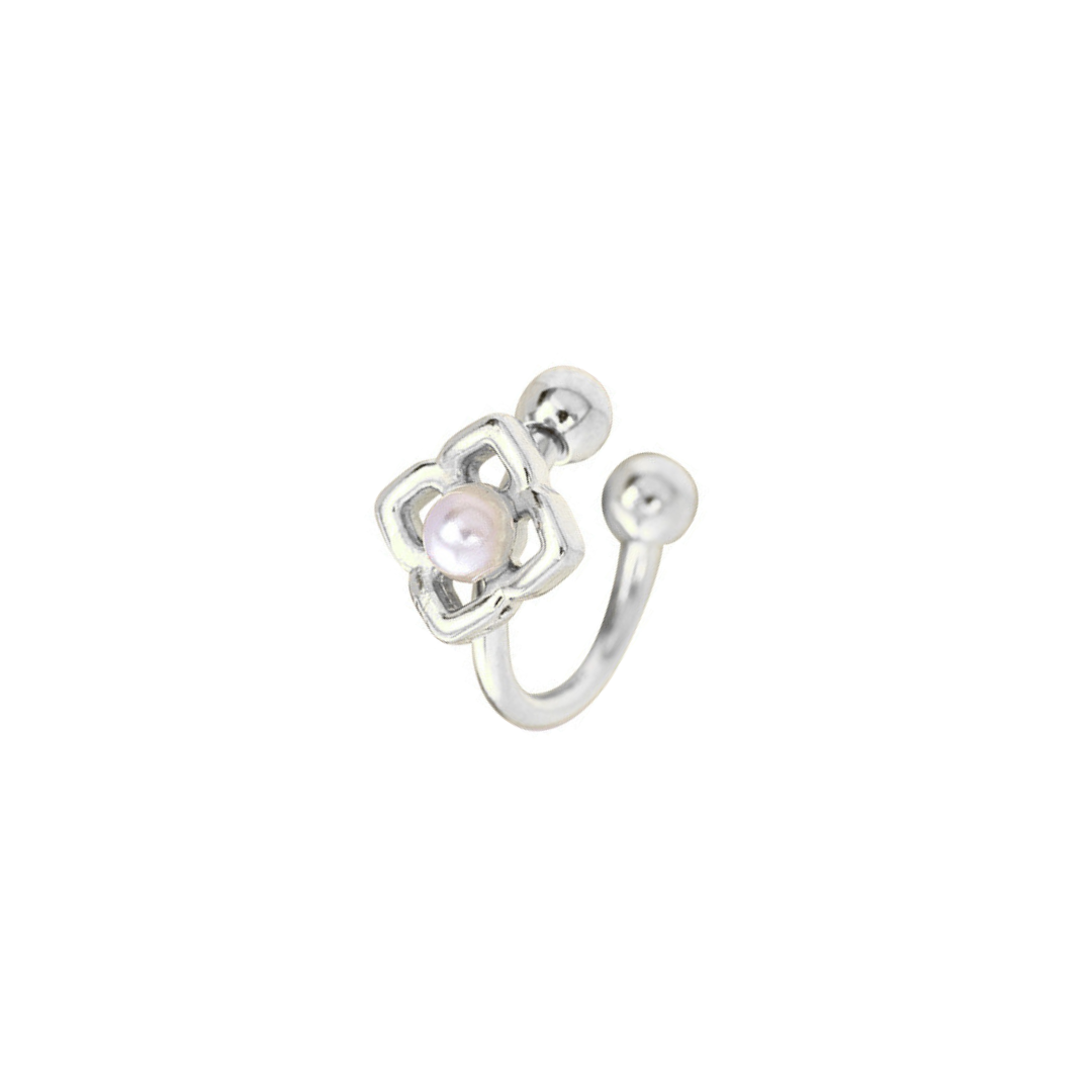 Earcuff pearl flower