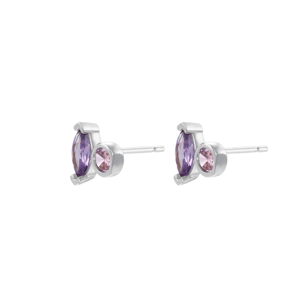 Elisa studs purple