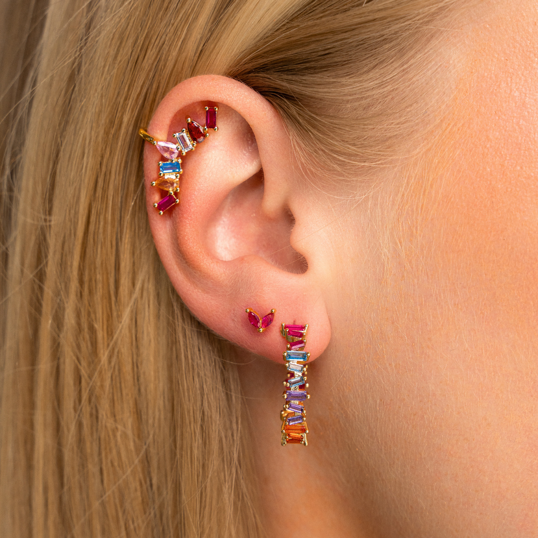 Gemstone hoops