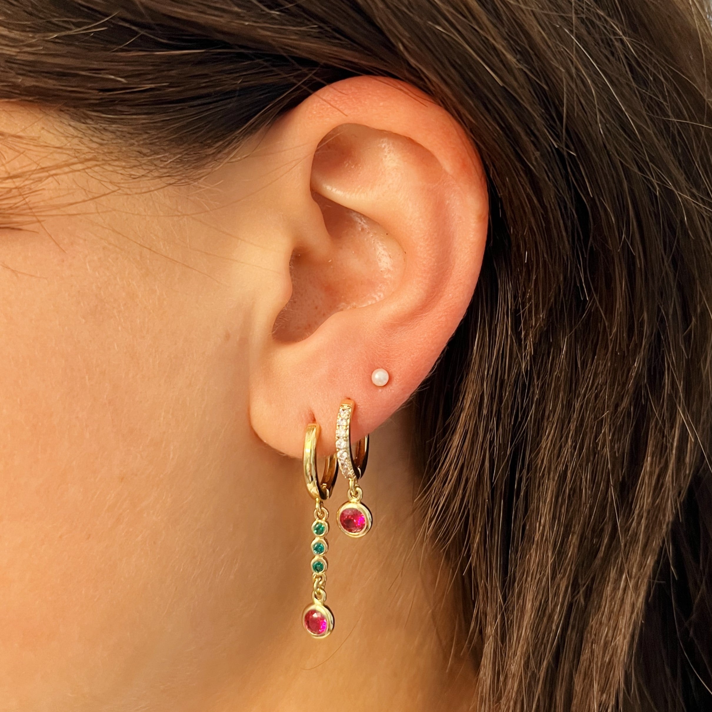 Earrings lindy fuchsia