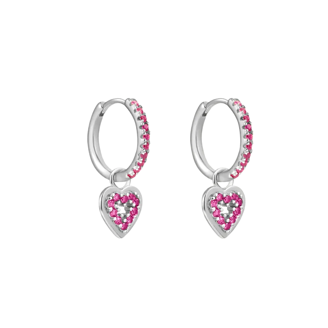 Oorbellen love glow fuchsia