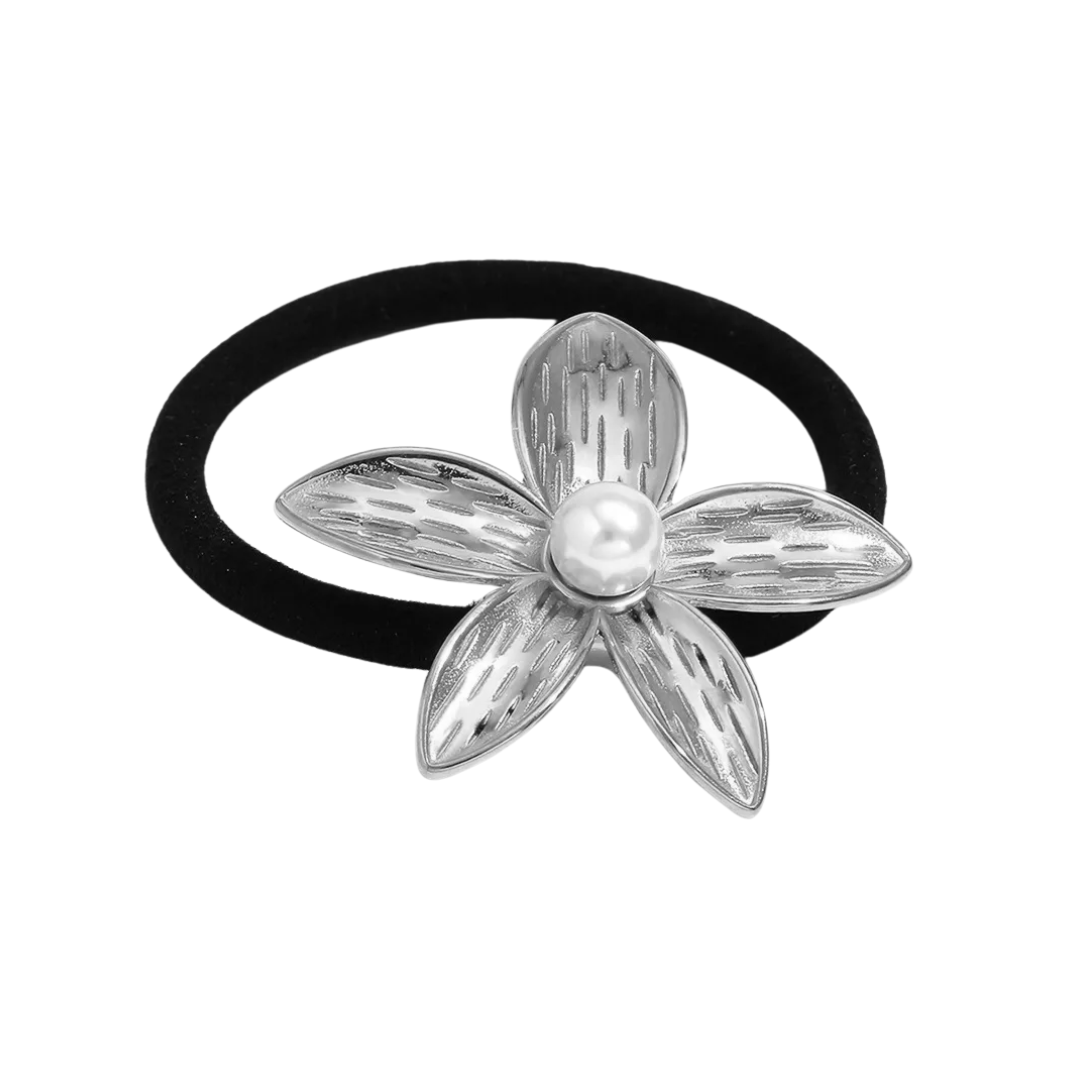 Luxe haarelastiek flower