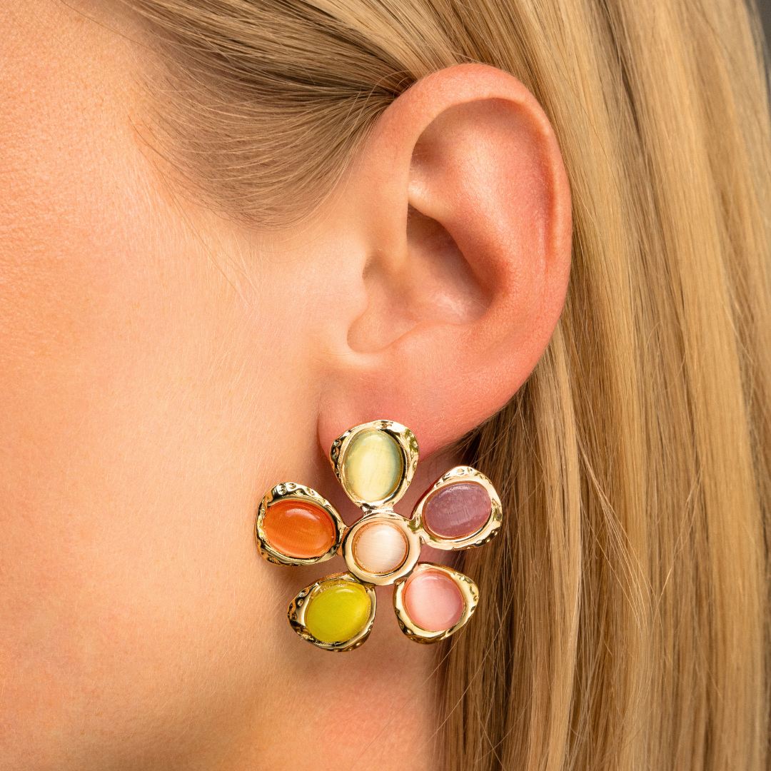 Oorbellen rainbow flower