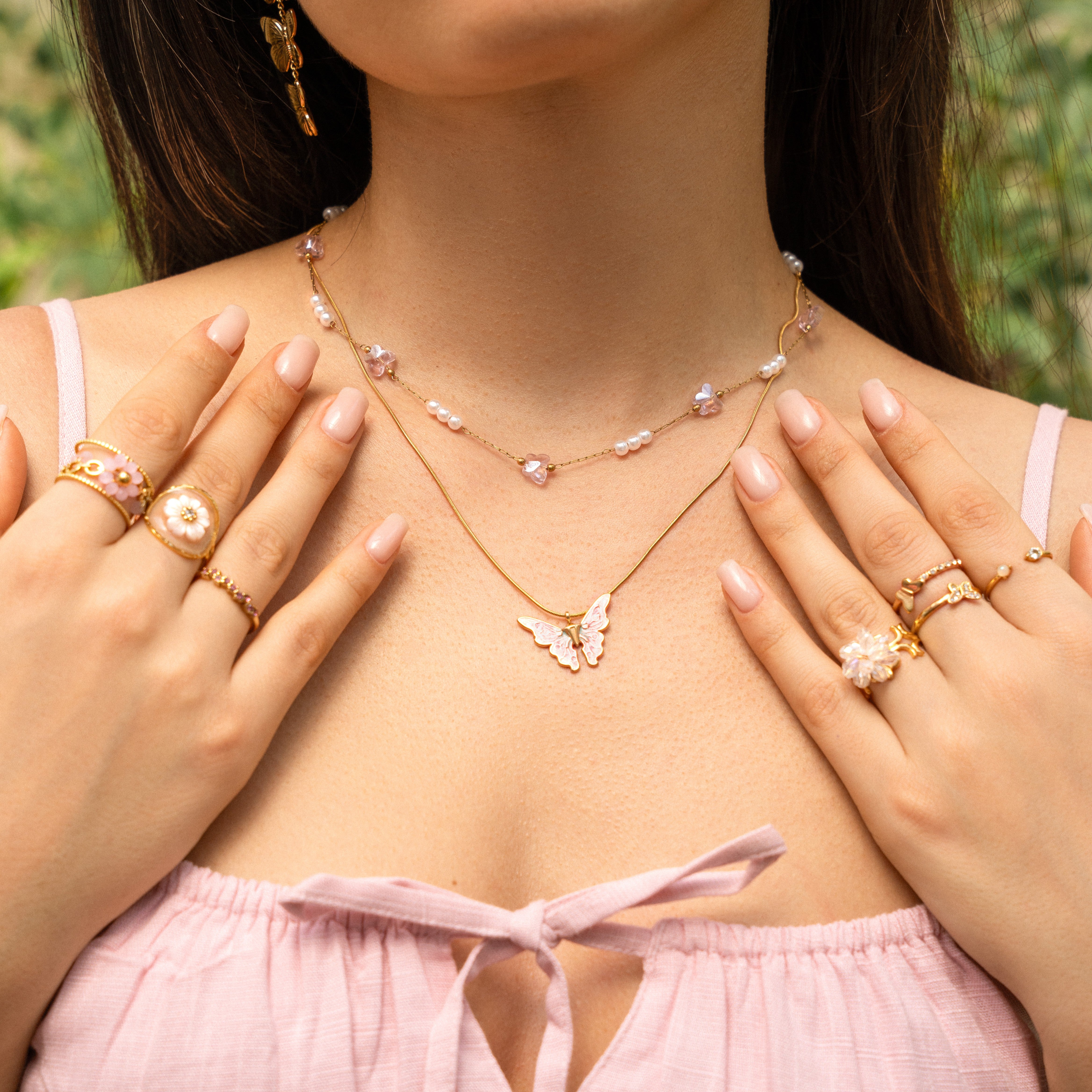 Ring bloom roze