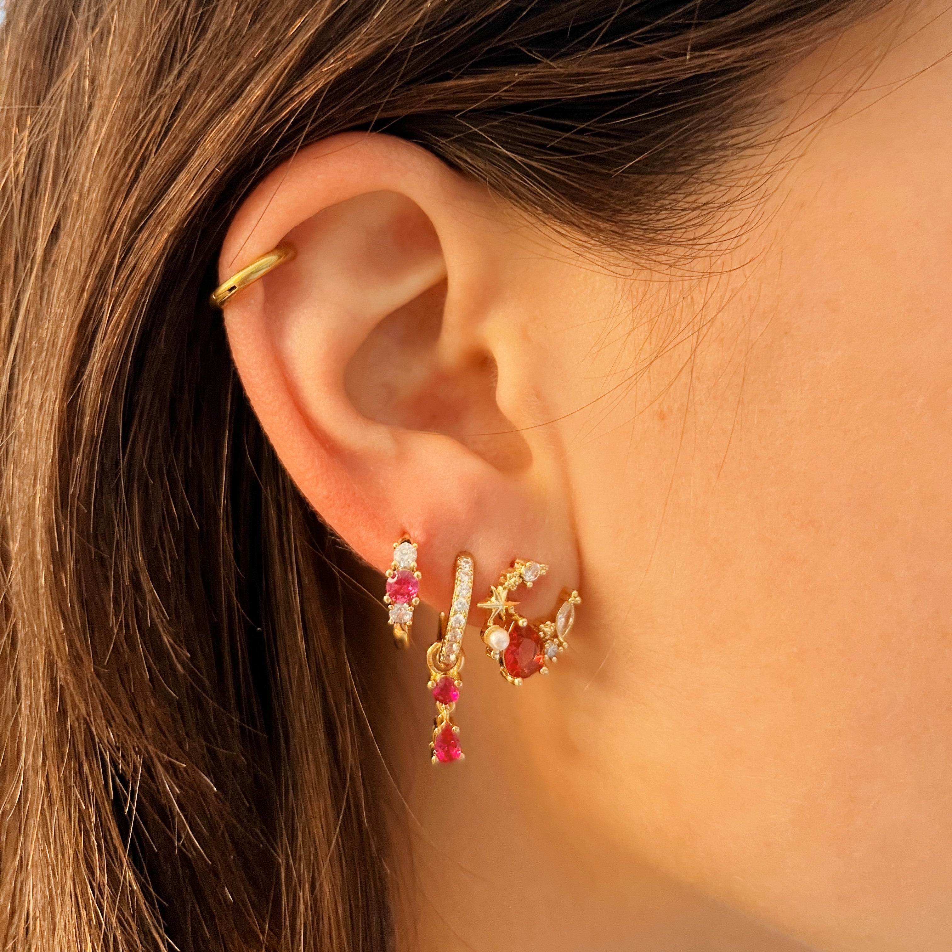 Earrings riley pink