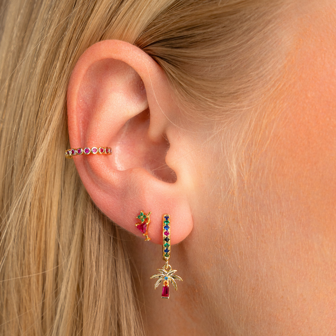 Pink martini studs
