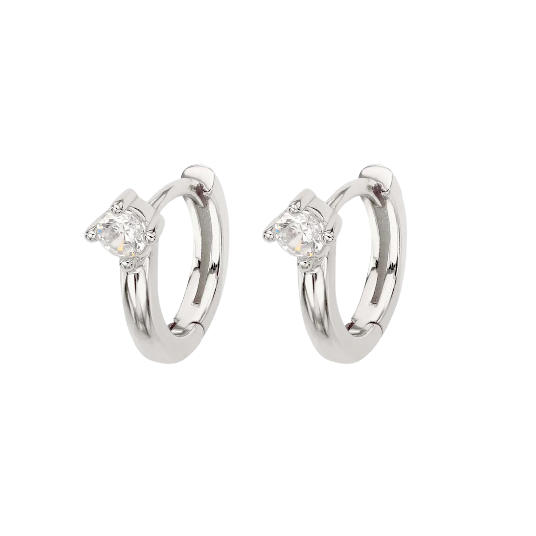 Amelia hoops white