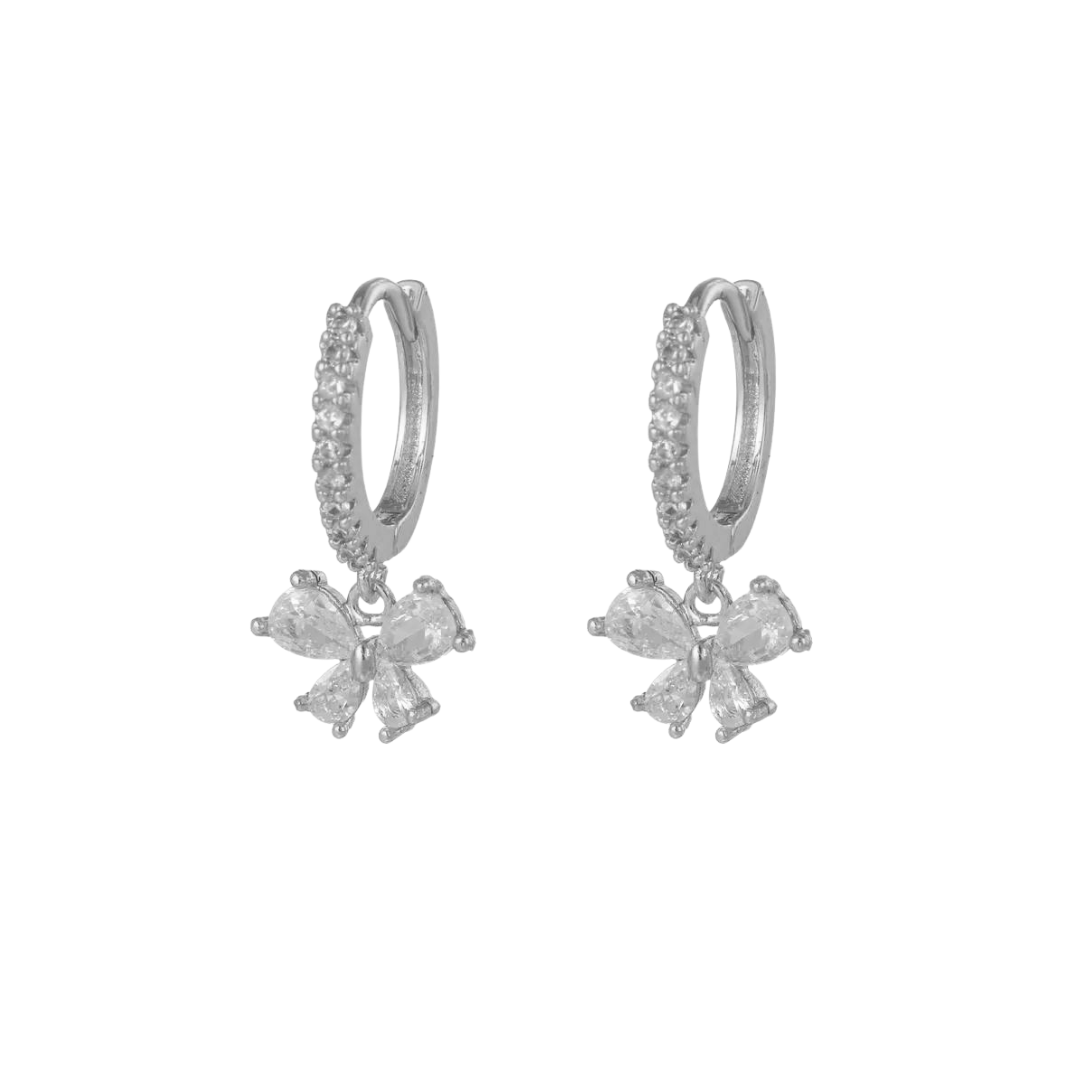 Earrings sparkling bow