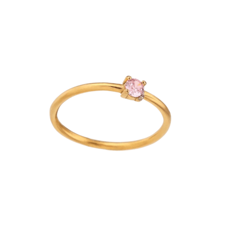 Ring sparkling cube roze