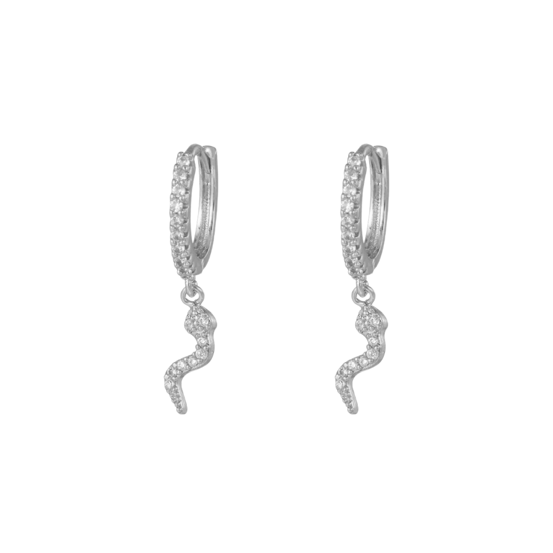 Earrings sparkling snake