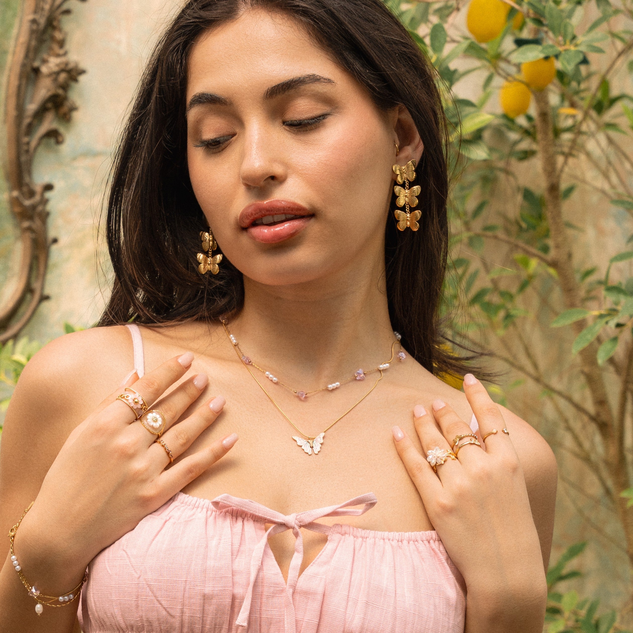 Earrings statement butterfly