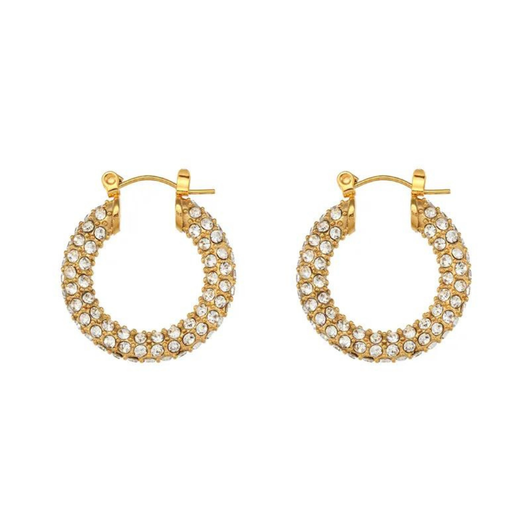 Stormi hoops large white