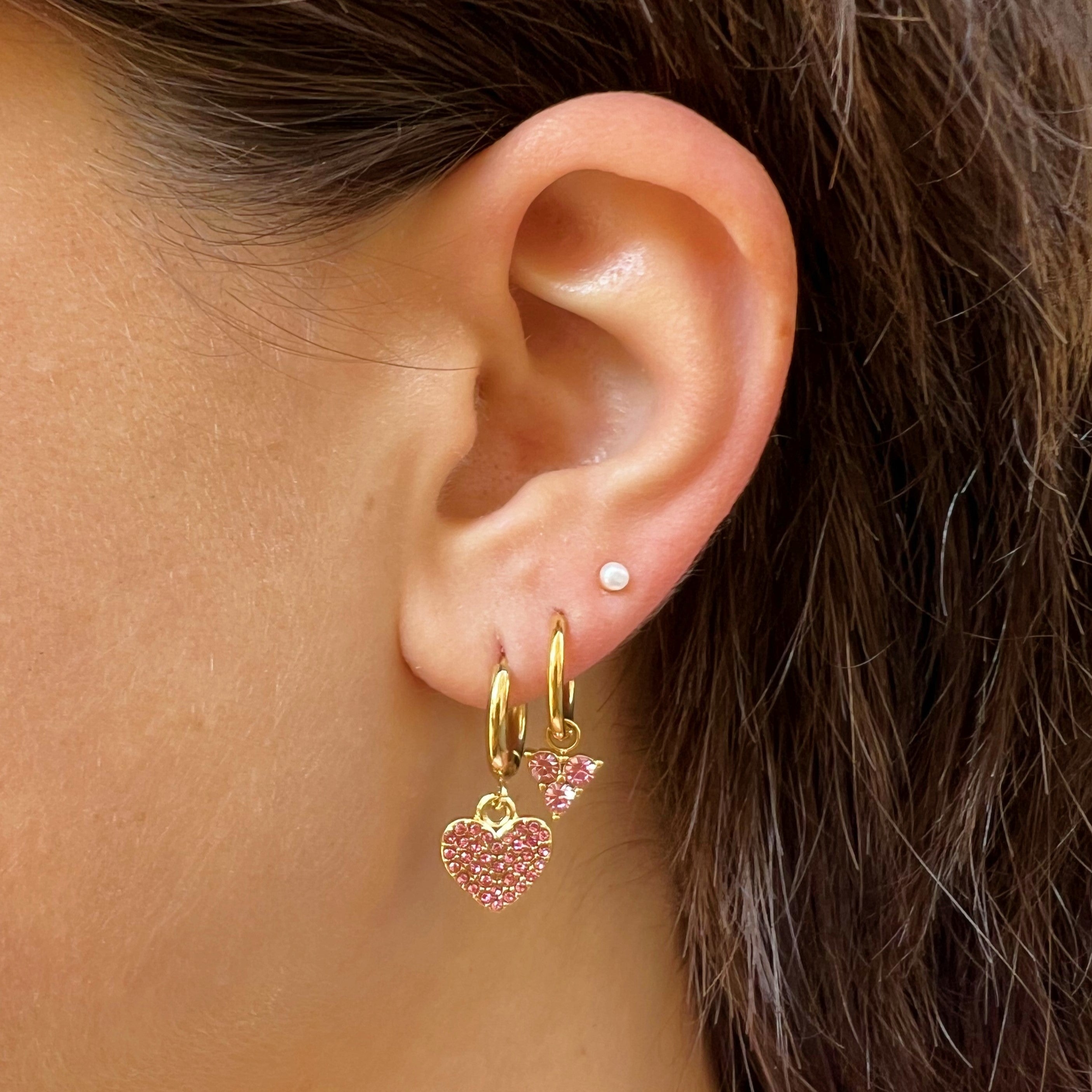 Earrings valentine pink