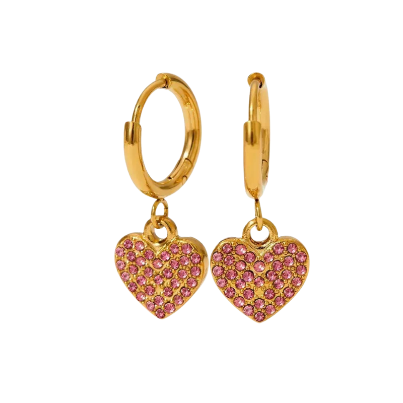 Earrings valentine pink
