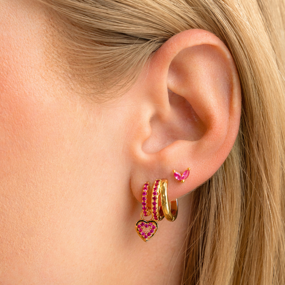Vera studs donkerroze